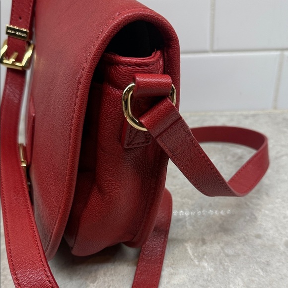 Michael Kors Cherry Red Leather Crossbody Bag. 10x8 in. Like New! - Picture 7 of 16